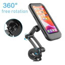 スマホホルダー 自転車・バイク用 防水 防塵 オートバイ ケース iPhone 360度回転 スマホスタンド サイクリング ロードバイク(2)