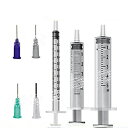 注入用 注射器 7本セット（ 1ml,3ml,5ml本体3本 平インジェクター 21G～27G13mmの内 4つ） その1