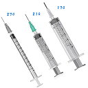 注入用 注射器 6本セット 1ml,3ml,5ml本体3本 平インジェクター 27G,21G,17G 3本 その1