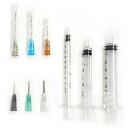 実験用 注射器 1ml 3ml 5ml シリンジ ニードル インジェクター 9本組