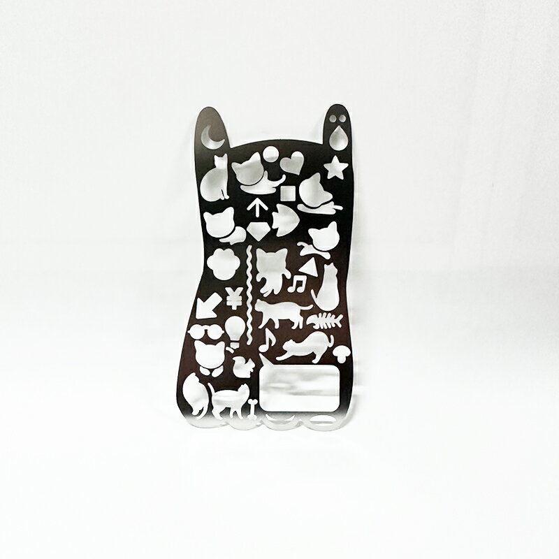 描画テンプレート ステンシルシート スクラップブッキング テンプレート 絵図 手帳用 塗り絵 絵描き道具 (猫)