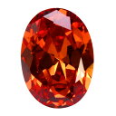 ルースキュービックジルコニア 非加熱シャンパンサファイアダイヤモンド 13x18MM 18.38CT 1個