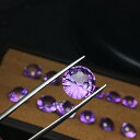 【konekoの天然石】紫水晶オーバルカット限定入荷 輝く高発色 透明度抜群 宝石ルース約9×7mm 1粒
