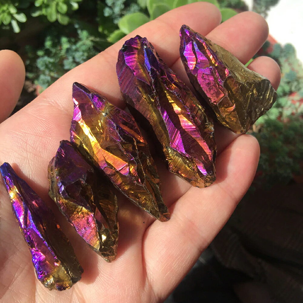 ナチュラルクリスタル 電気めっき ジュエリー 原石 材料 1粒売り