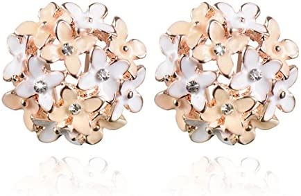 ピアス ホワイトベージュアジサイ 上品 エレガント 大人かわいい 【当店オリジナル】