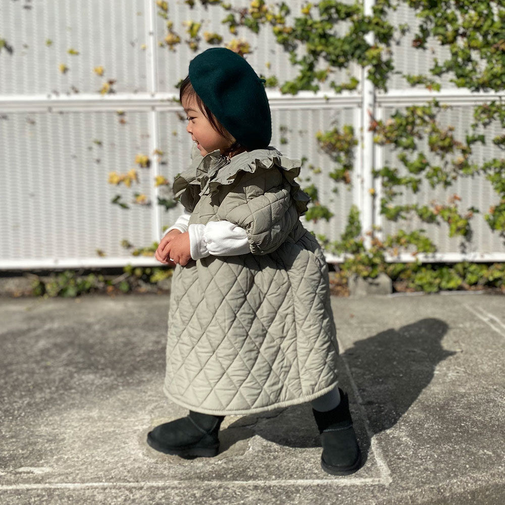 2wayダウンワンピース 女の子 スカート 子供服 暖かい 宅配便送料無料 冬 80cm 90c...