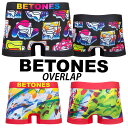 ポイント10倍【BETONES/ビトーンズ 楽天最安値に挑戦】 シームレス ボクサーパンツ OVERLAP 立体裁断 【ショート】【0311】 メンズ下着 アンダーウェア 【メール便送料無料】 プレゼントラッピング承り中 メンズ 黒 人気 ブランド ドット 水玉 黒 派手