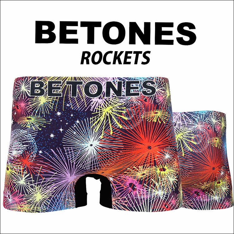 ビトーンズ ボクサーパンツ メンズ 【BETONES/ビトーンズ 楽天最安値に挑戦】 シームレス ボクサーパンツ ROCKETS 立体裁断 【ショート】【0311】 メンズ下着 アンダーウェア 【メール便送料無料】【6500円で送料無料】 プレゼントラッピング承り中 メンズ 速乾 派手 個性