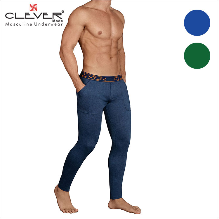 楽天男性下着専門ショップ　こねくとクレバー 【CLEVER2020-1】 CLEVER ロングパンツ メンズ Ref,0317 Cale Long Pant ローライズレギンス 【男性下着 下着 ローライズ メンズ Men's ショート】メンズ下着 ブランド 彼氏 プレゼント CLEVER メンズ レギンス 夏 39ショップ