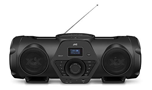 JVC オールインワンCDシステム RV-NB250BT XXシリーズ Bluetooth ツインウーファー ハイパワーアンプ 重低音サウンド CD ワイドFMチューナー USB イベント パーティ