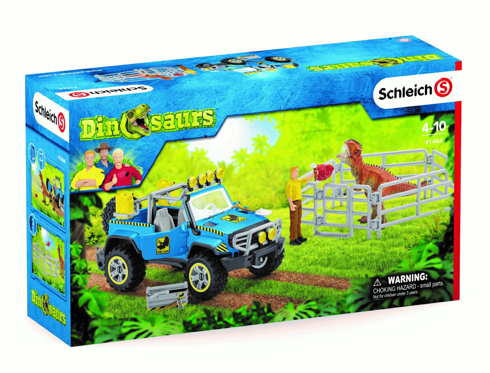シュライヒジャパン Schleich シュライヒ 41464 4WD オフロードとダイノベース ギガノトサウルス クリ..