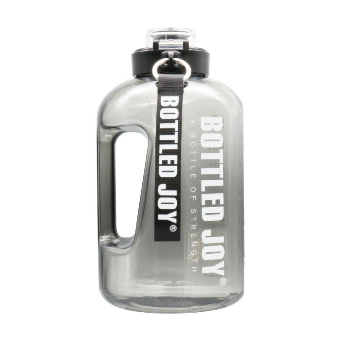 ボトルドジョイ 正規販売代理店 Grip Water Bottle 2.5 ver.2 ブラック（ブラック クリア 2色展開 スポーツボトル グリップハンドル ストラップ 専用ブラシ付 割れにくい フィットネス ヨガ ジム 水分補給 水筒）