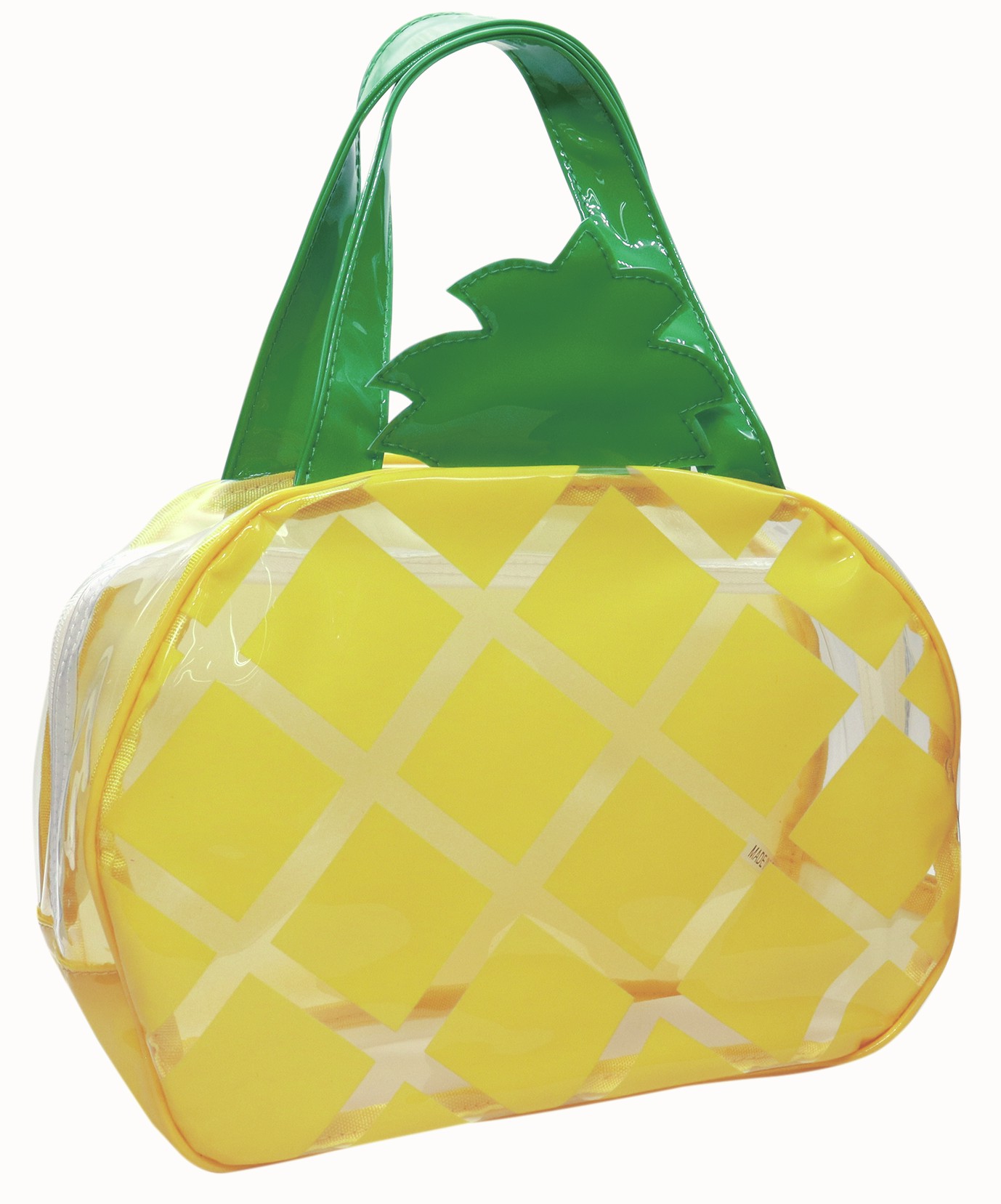 nenne-futurum ビニールボストンバッグ パイナップル プールバッグ ビーチバッグ 女の子 男の子 キッズ 子供用 幼稚園 小学校 ビニールバッグ クリアバッグ サマーバッグ スイミングバッグ 子供用バック 水泳バック 水泳バッグ アウトドア スポーツ 海 プール かわいい