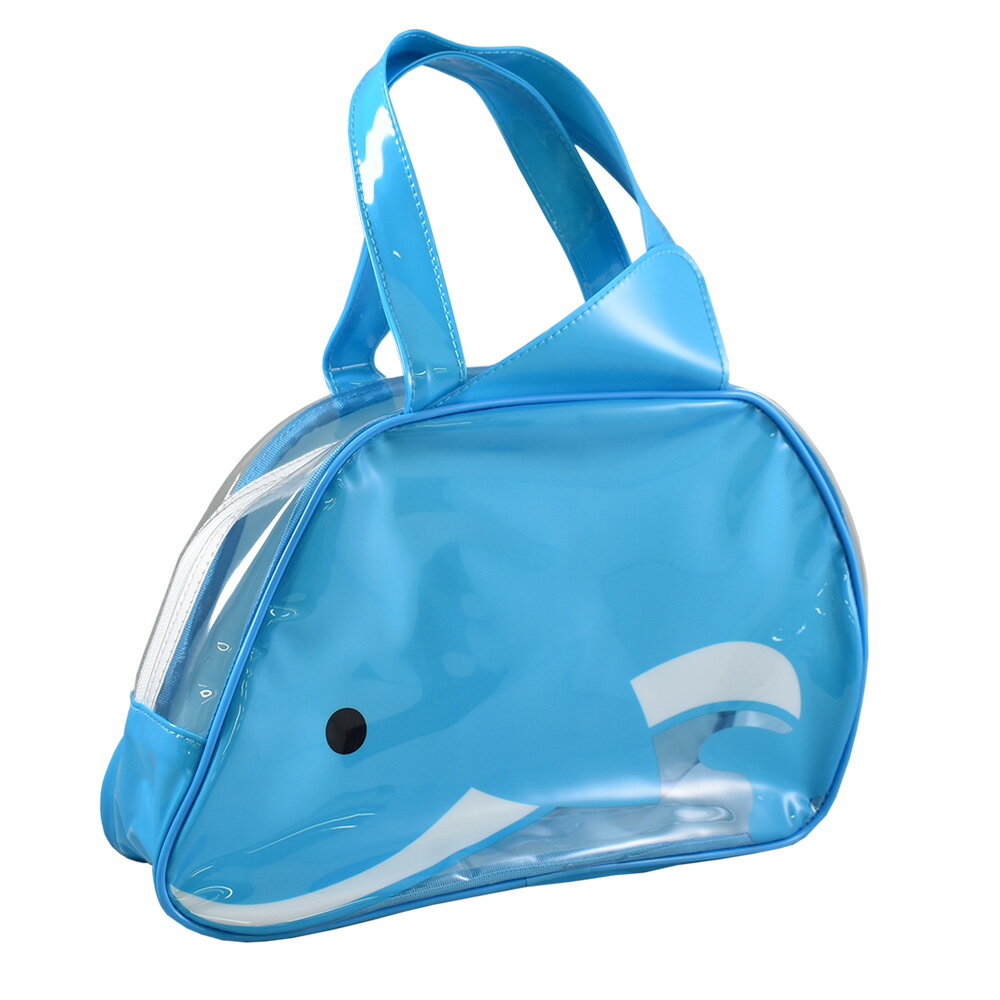 Primal ビニールボストンバッグ イルカ プールバッグ ビーチバッグ 女の子 男の子 キッズ 子供用 幼稚園 小学校 ビニールバッグ クリアバッグ サマーバッグ スイミングバッグ 子供用バック 水泳バック 水泳バッグ アウトドア スポーツ 海 プール かわいい