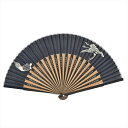 Ripple FAN 綿ローンモノトーンプリント 22.5cm 鶴亀 紺 雑貨扇子 和柄 浴衣 和装 扇子 せんす センス 団扇 和風 和服 甚平 かっこいい ...