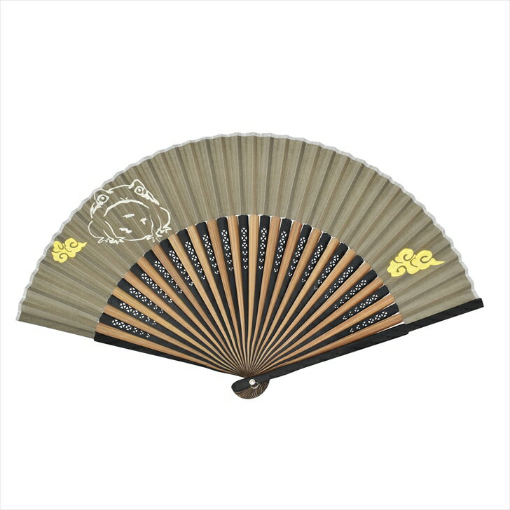 Ripple FAN 綿ローンモノトーンプリント 22.5cm 雲かえる カーキ 雑貨扇子 和柄 浴衣 和装 扇子 せんす センス 団扇 和風 和服 甚平 かっこいい おしゃれ オシャレ メンズ 大人 男性用 紳士用 外国人が喜ぶ プレゼント ギフト 男性プレゼント お祝い お土産 海外 日本 和雑貨