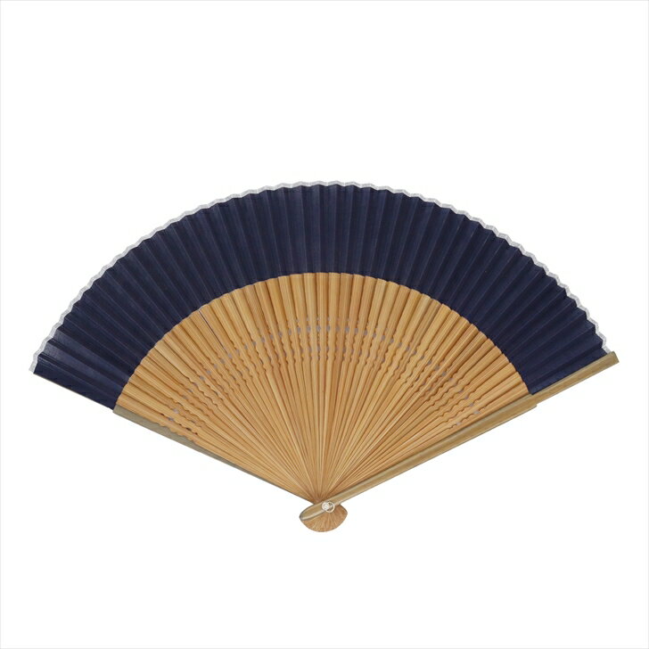 Ripple FAN 無地短地綿扇子 23cm ネイビー 雑貨扇子 和柄 浴衣 和装 扇子 せんす センス 団扇 和風 和服 甚平 かっこいい おしゃれ オシャレ メンズ 大人 男性用 紳士用 外国人が喜ぶ プレゼント ギフト 男性プレゼント お祝い お土産 海外 日本 和雑貨 和小物