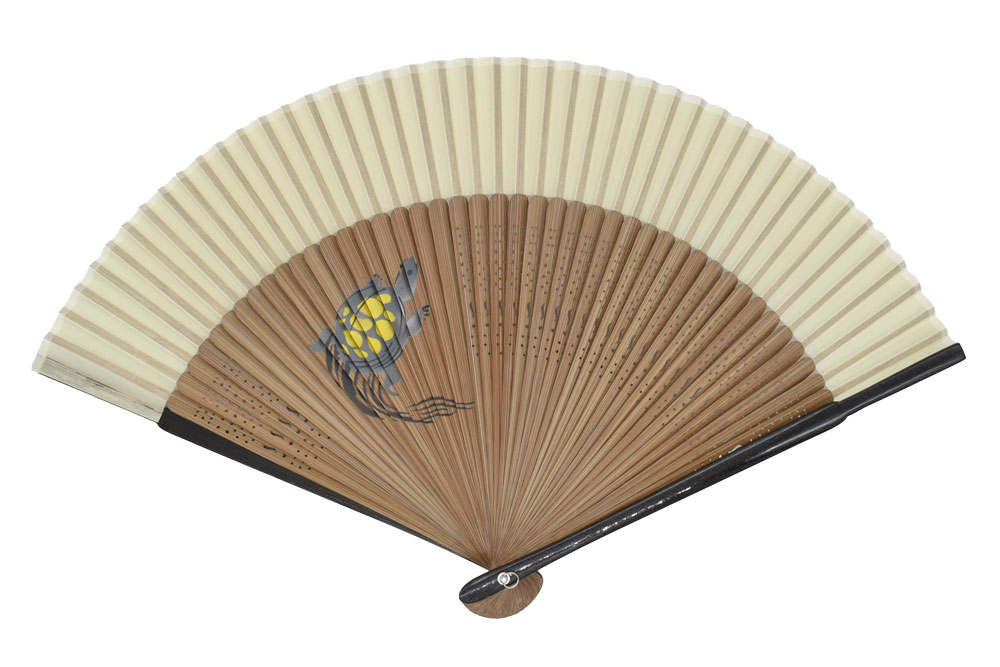 Ripple FAN メンズ 短地シルクペンテックス 22cm 福亀 キナリ 雑貨扇子 和柄 浴衣 和装 扇子 せんす メンズ 男性 プレゼント ギフト お祝い お土産 海外 日本 和雑貨 和小物