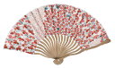 Ripple FAN 波骨布扇子 21cm 和小花 赤 雑貨扇子 和柄 浴衣 和服 和装 扇子 せんす センス 団扇 和風 かわいい 可愛い おしゃれ オシャレ...