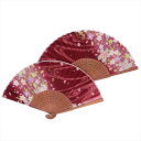 Ripple FAN レディース 桜扇子 21cm 流水桜 エンジ 雑貨扇子 和柄 浴衣 和装 和服 扇子 せんす センス 団扇 和風 かわいい 可愛い おしゃ...