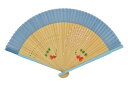Ripple FAN レディース 短地シルクペンテックス 21cm 桜金魚 ブルー 唐木 雑貨扇子 和柄 浴衣 和装 扇子 せんす かわいい レディース 女性 ...