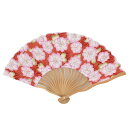 Ripple FAN 波骨布扇子 21cm 桜 赤 雑貨扇子 和柄 浴衣 和服 和装 扇子 せんす センス 団扇 和風 かわいい 可愛い おしゃれ オシャレ レ...