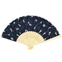Ripple FAN 布扇子 20cm 桜うさぎ ネイビー 雑貨扇子 和柄 浴衣 和服 和装 扇子 せんす センス 団扇 和風 かわいい 可愛い おしゃれ オシ...