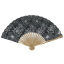 Ripple FAN 扇子 × 扇子袋 ギフトセット 刺繍フラワー ブラック 扇子入れ かわいい おしゃれ 可愛い オシャレ おしゃれ レディース メンズ せん...