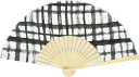 Ripple FAN 布扇子 20cm 格子 ホワイト 雑貨扇子 和柄 浴衣 和装 和服 扇子 せんす センス 団扇 和風 かわいい 可愛い おしゃれ オシャレ...