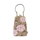 Ripple ZAKKA 2WAY スマホショルダー がま口 バッグ 北欧風花柄 ピンク がま口ポシェット がま口ショルダーバック がまぐちバッグ 縦型 スマホバック がまぐちポーチ スマホポーチ スマホバッグ ショルダーバッグ レディース 女性 がまくち かわいい おしゃれ(4)