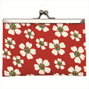 Ripple ZAKKA がま口ジャバラカードケース がま口 和柄 小桜 エンジ 9枚入る カードケース レディース 女性 かわいい おしゃれ 和雑貨 和小物 ファッション 日本製 ちりめん 生地 外国人が喜ぶ お土産 海外 日本