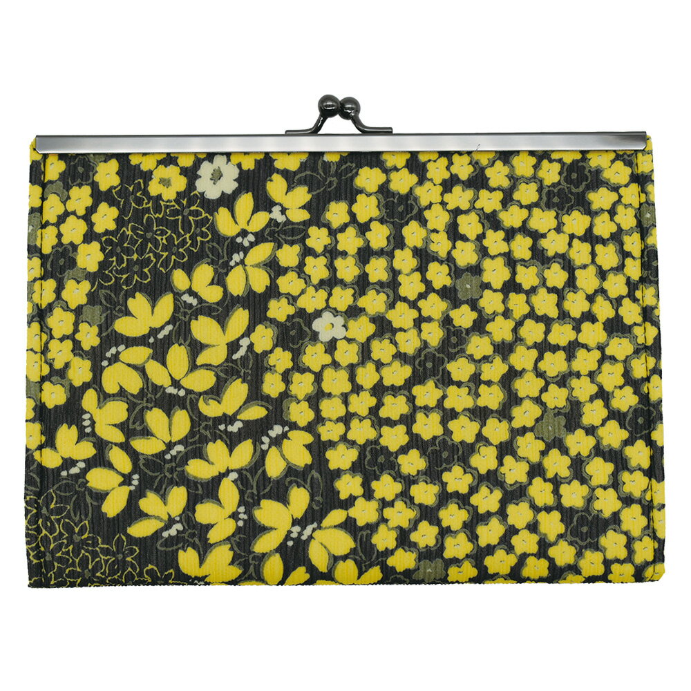 Ripple ZAKKA がま口ジャバラマルチケース 和小花 黒 がま口 和柄 4ポケット レディース 女性 かわいい..