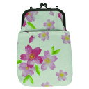 Ripple ZAKKA 2WAY スマホショルダー がま口 バッグ 桜 がま口ポシェット がま口ショルダーバック がまぐちバッグ 縦型 スマホバック がまぐちポーチ スマホポーチ スマホバッグ ショルダーバッグ レディース 女性 がまくち かわいい おしゃれ