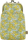 Ripple ZAKKA LIBERTY 2WAY スマホショルダー がま口 バッグ リバティ 花柄 イエロー がま口ポシェット がま口ショルダーバック がまぐちバッグ 縦型 スマホバック がまぐちポーチ スマホポーチ スマホバッグ ショルダーバッグ レディース 女性 がまくち かわいい おしゃれ