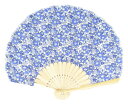 Ripple FAN LIBERTY リバティ シェル扇子 22cm 扇子 シェル型 丸 花柄 和柄 ブルー レディース 女性 コンパクト 雑貨扇子 和柄 浴衣...