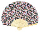 Ripple FAN LIBERTY リバティ シェル扇子 22cm 扇子 シェル型 丸 花柄 和柄 ブラック レディース 女性 コンパクト 雑貨扇子 和柄 浴...