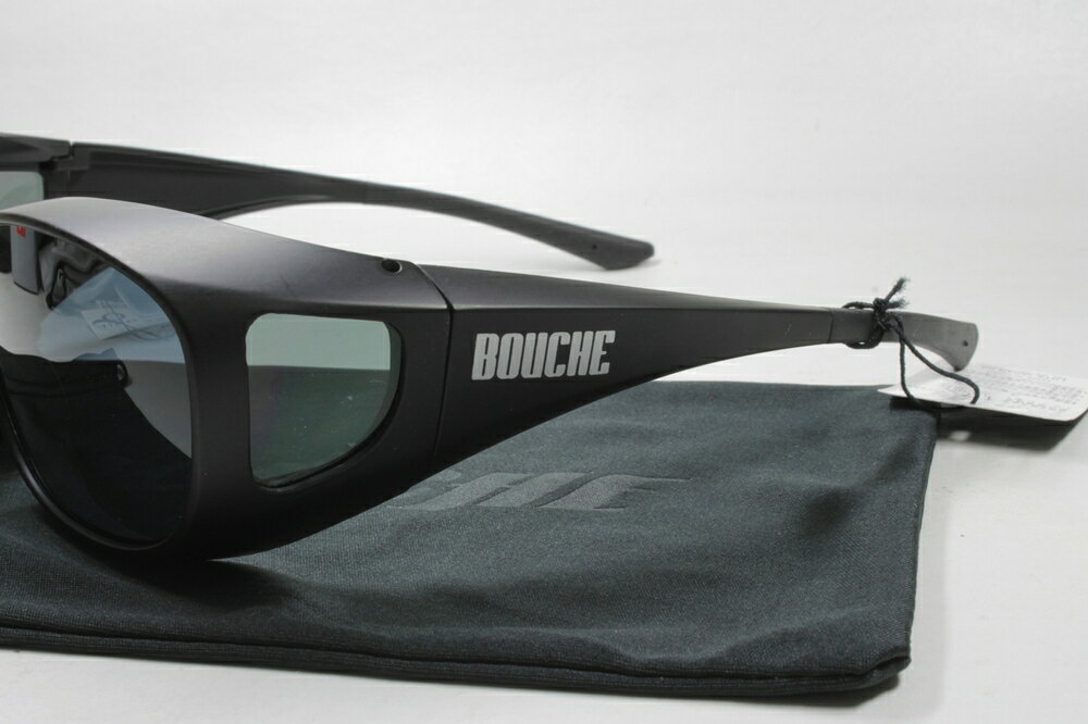 コンキーグラス工房の【廃盤品・廃色品 30%OFF】BOUCHE ブーシュ 偏光サングラス OVER GLASS MATT BLK/SMK｜アングル2