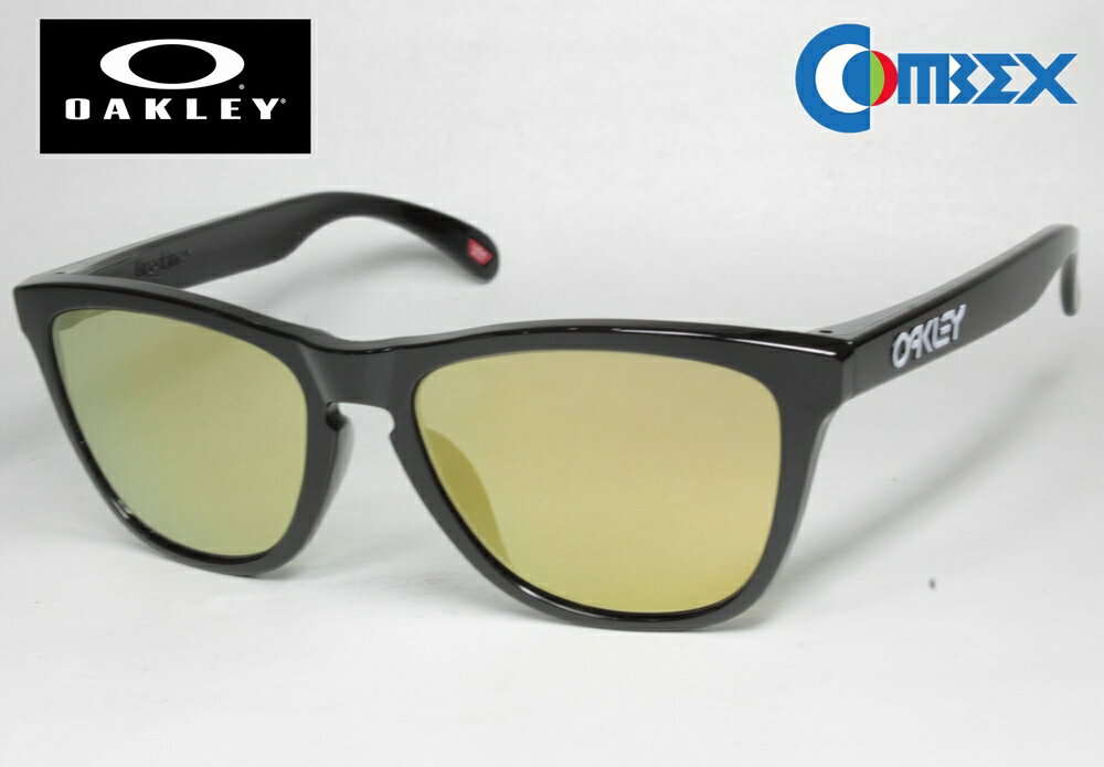 オークリー OAKLEY FROGSKINS (A) フロッグスキン アジアンフィット OO9245 POLISHED BLACK コンベックス 偏光 103グリーン ゴールドミラー