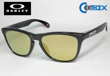 オークリー OAKLEY FROGSKINS (A) フロッグスキン アジアンフィット 9245 POLISHED BLACK コンベックス 偏光 103グリーン ゴールドミラー