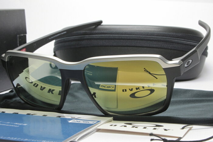 オークリー OAKLEY PARLAY パーレイ 4143 MATTE BLACK コンベックス 偏光 103グリーン ゴールドミラー