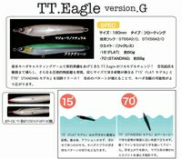 Tama.TV (タマティービー）TT.Eagle（イーグル）Version.G 15°(FLAT)60g 180F アクアグリーン クリスタルラメベリー