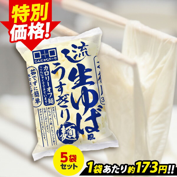 【限定セール～5/22 9:59】【ランキング1位獲得】 こんにゃく麺 流し生ゆば風うすぎり麺 こんにゃくパーク カロリーオフ麺 大豆麺 低糖質 ダイエット食品 群馬県産 置き換え ヨコオデイリーフーズ (300g*5食入) 1