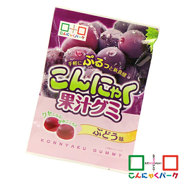 グミ こんにゃく果汁グミ ぶどう味 こんにゃくグミ こんにゃくパーク お菓子 おやつ ぐみ グレープ 個包装 こんにゃく 蒟蒻 置き換え ヨコオデイリーフーズ (100g*1袋入)