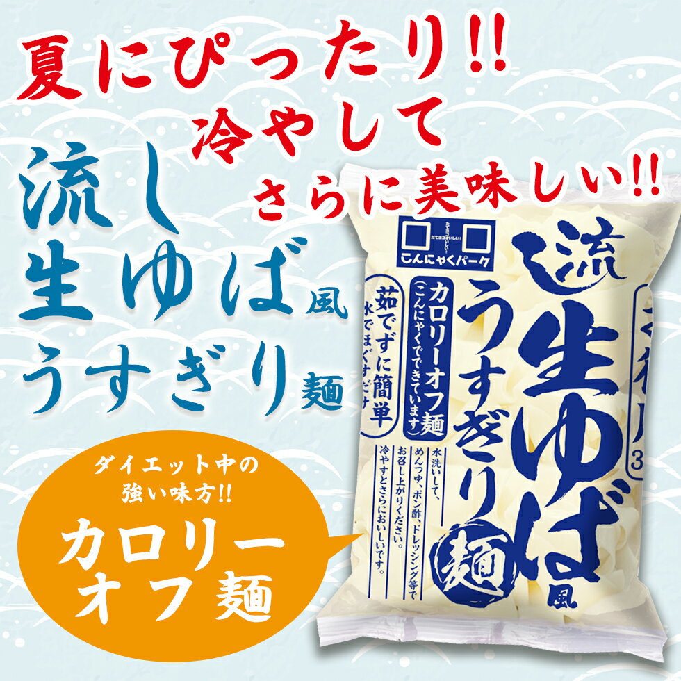 【限定セール～5/22 9:59】【ランキング1位獲得】 こんにゃく麺 流し生ゆば風うすぎり麺 こんにゃくパーク カロリーオフ麺 大豆麺 低糖質 ダイエット食品 群馬県産 置き換え ヨコオデイリーフーズ (300g*5食入) 3