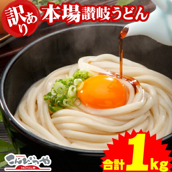 1000円ポッキリ 送料無料 【グルメ大賞受賞】【訳あり】半生讃岐うどん 1000g 規格...