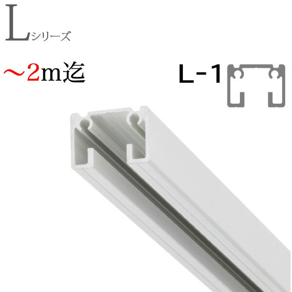 ピクチャーレール L-1 L1 ～ 2m迄 天井付けセット フック2個付き ホワイト TOSO トーソー