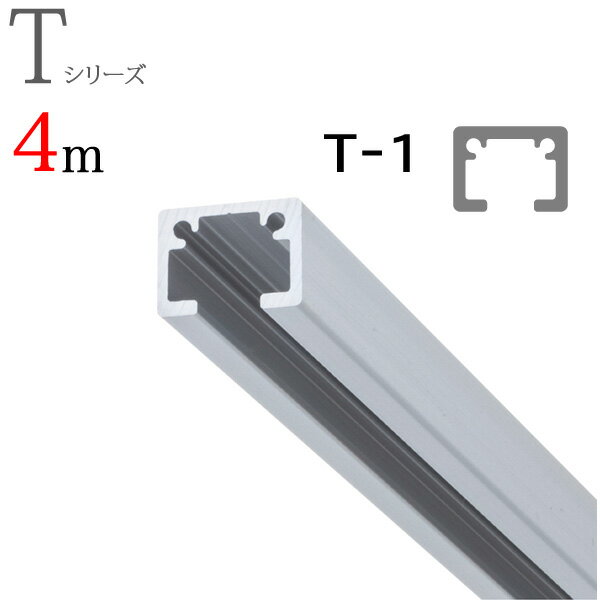 ピクチャーレール T-1（T1） 4m 正面付けセット フック2個付き ナチュラル（シルバー） TOSO トーソー