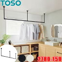 ハンギングバー TOSO H-1 天井付 Cタイプセット W2780mm×H150mm (幅278cm×高さ15cm) トーソー アイアンバー風 物干しバー 部...