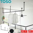 ハンギングバー TOSO H-2 天井付 Cタイプセット W1780mm×H170mm (幅178cm×高さ17cm) トーソー アイアンバー風 物干しバー 部...