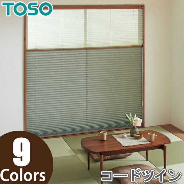 しおり25　プリーツスクリーン ツインスタイル トーソー コードツイン 景都 TP7071〜TP7079 幅24cm〜80cm×丈61cm〜100cm